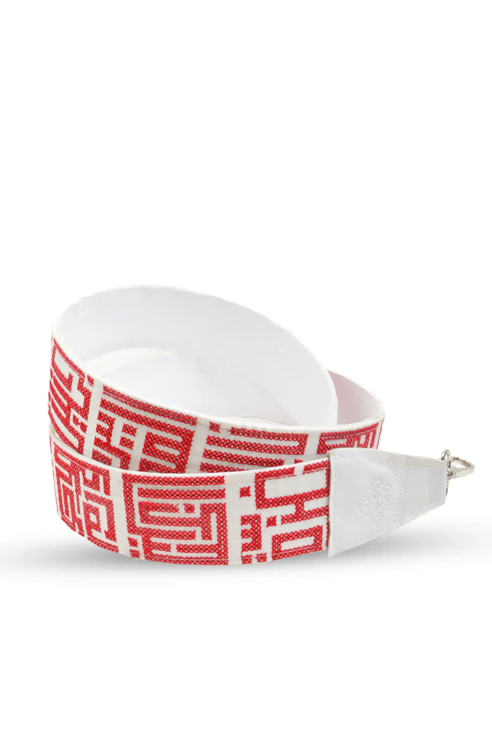 Red - White Palestine Cities Handbag Embroidered Strap - Image 2